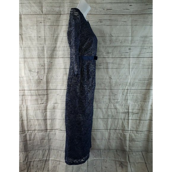 ASOS Maternity Womens Dress Sz Small Blue Lace 3/4 Sleeve - Picture 3 of 6